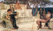 Sir Lawrence Alma-Tadema,OM.RA,RWS, Sappho and Alcaeus